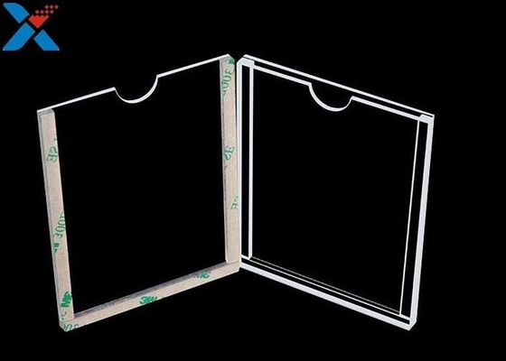 1mm Duidelijke Acryl Horizontale Tweezijdige de Affichehouder van het Vertoningsblad